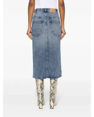 ISABEL MARANT Tilauria ストーンウォッシュデニムスカート - ブルー - サムネイル4