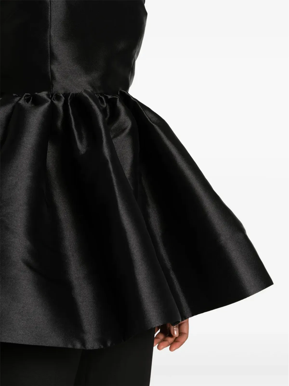 Solace London Simona duchess-satin top - Black - 画像5