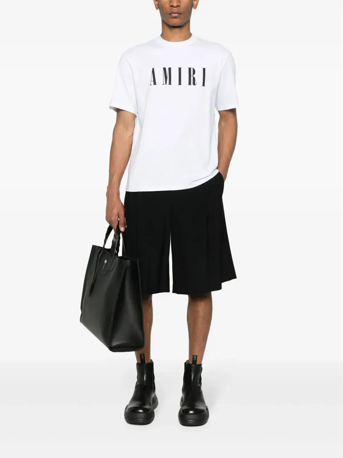 AMIRI コア ロゴプリント コットン Tシャツ - ホワイト - 画像2