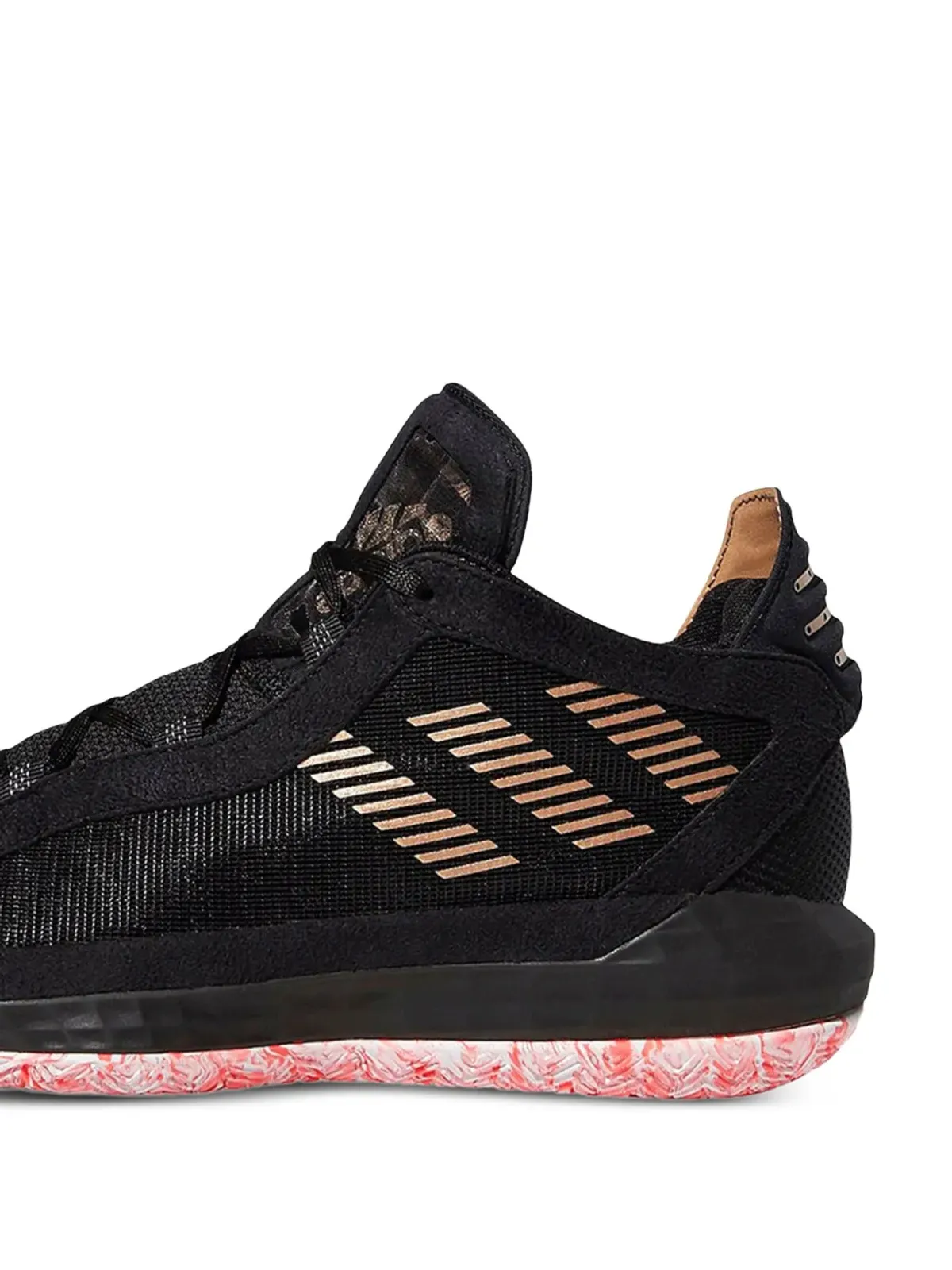 adidas Dame 6 ストライプスニーカー ブラック - 画像2