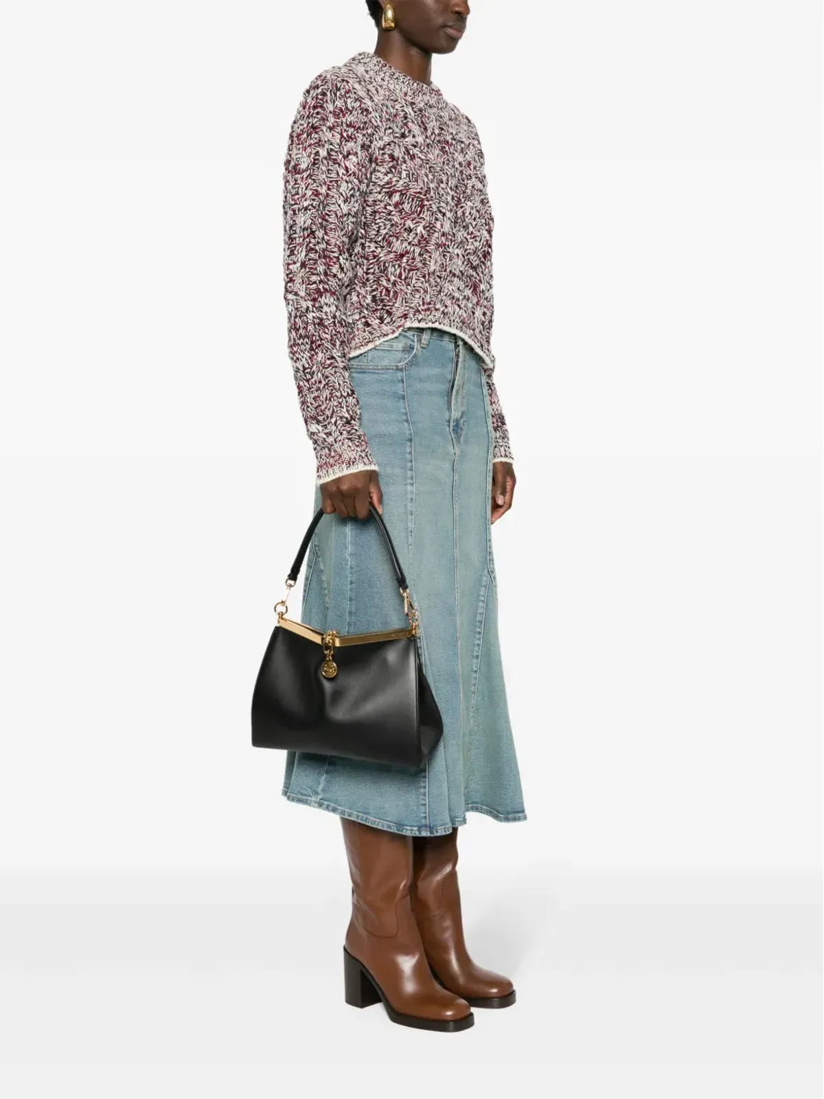 ETRO ミディアム Vela レザー トートバッグ - ブラック - 画像2