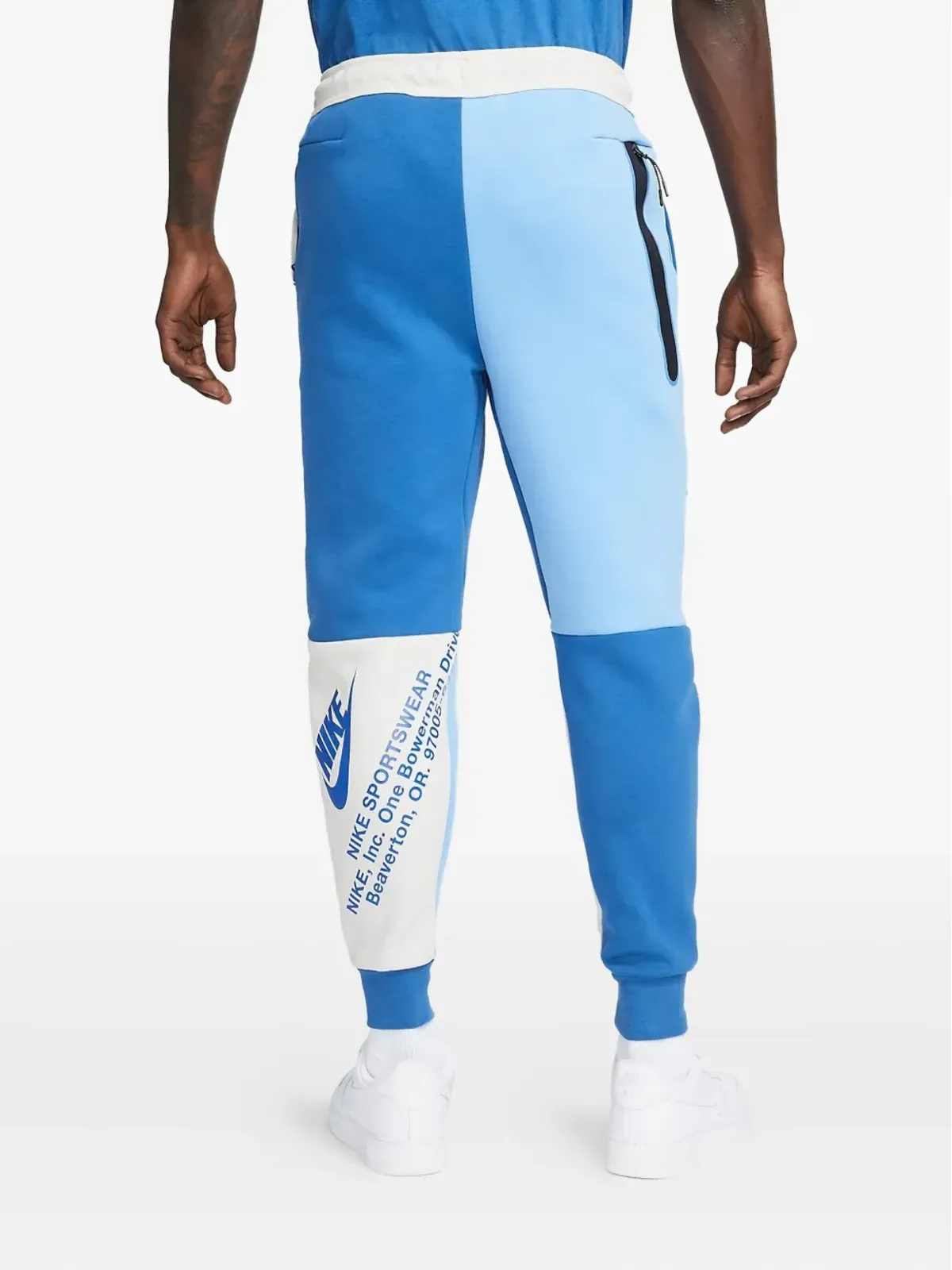Nike パネル付きフリース トラックパンツ - ブルー - 画像2