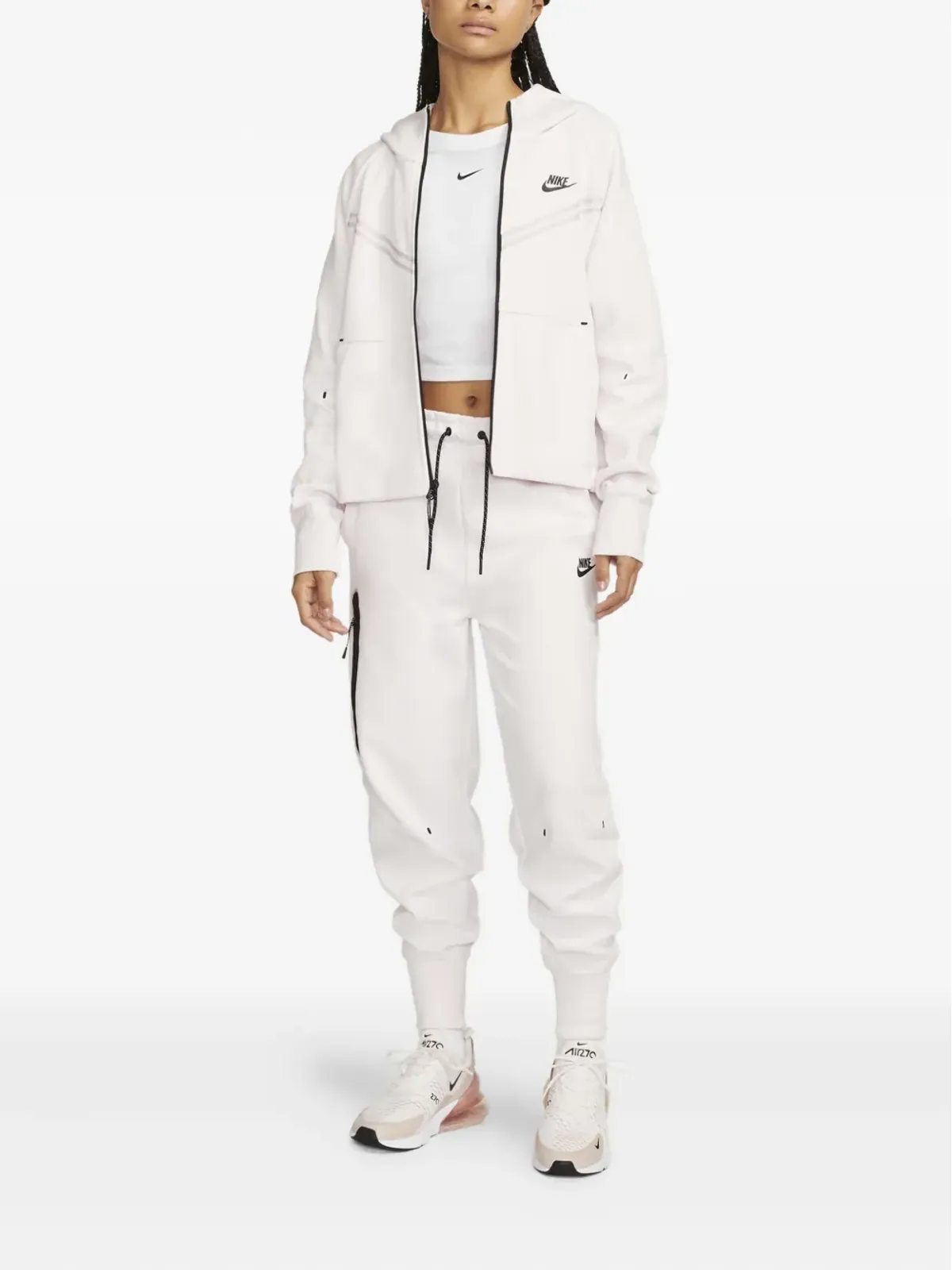 Nike Stadium Tech Fleece "パールピンク/ブラック" ジャケット - ホワイト - 画像2