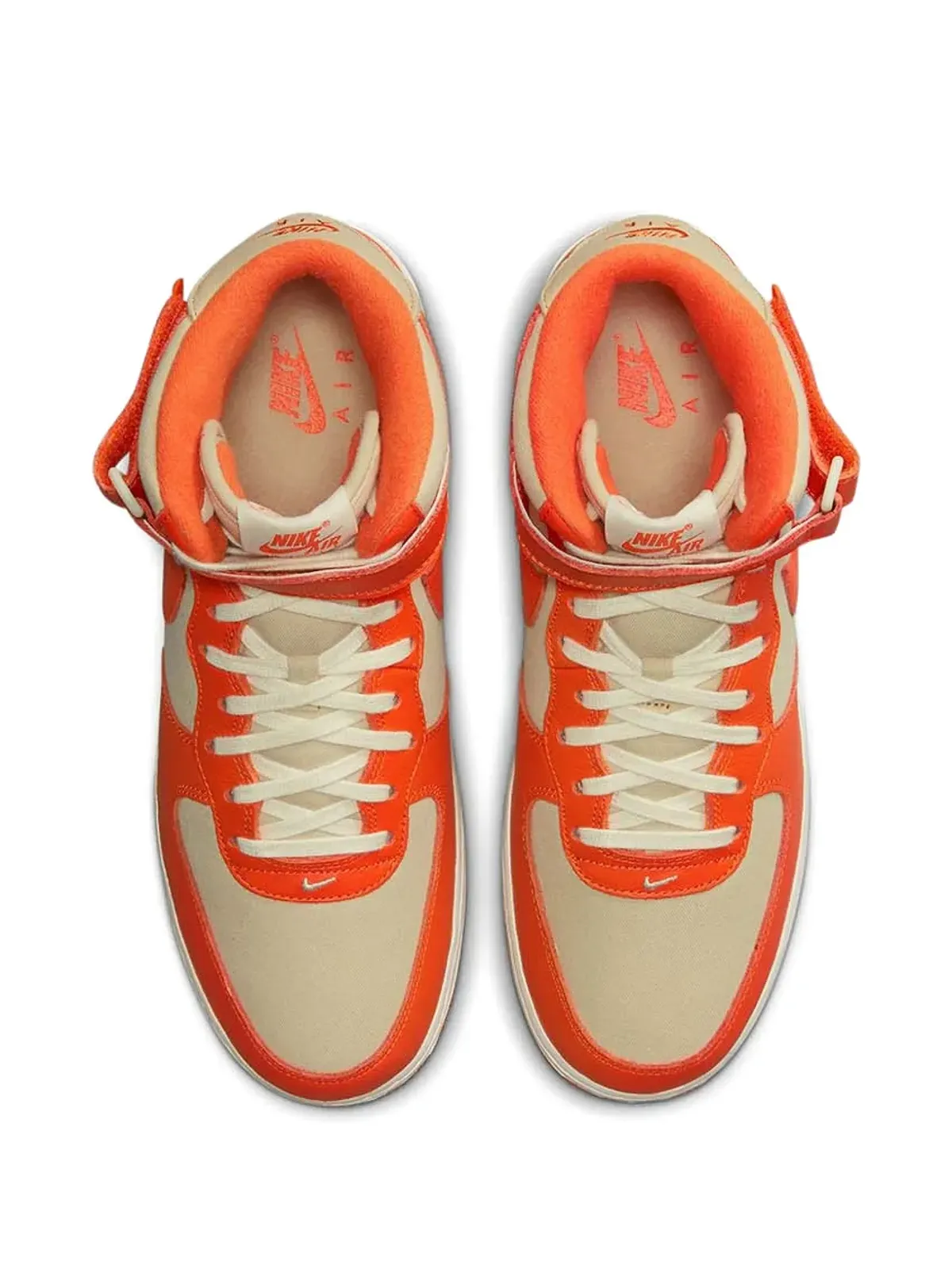 Nike エアフォース1 ミッド チームゴールド/ココナツミルク/セーフティオレンジ スニーカー - 画像2