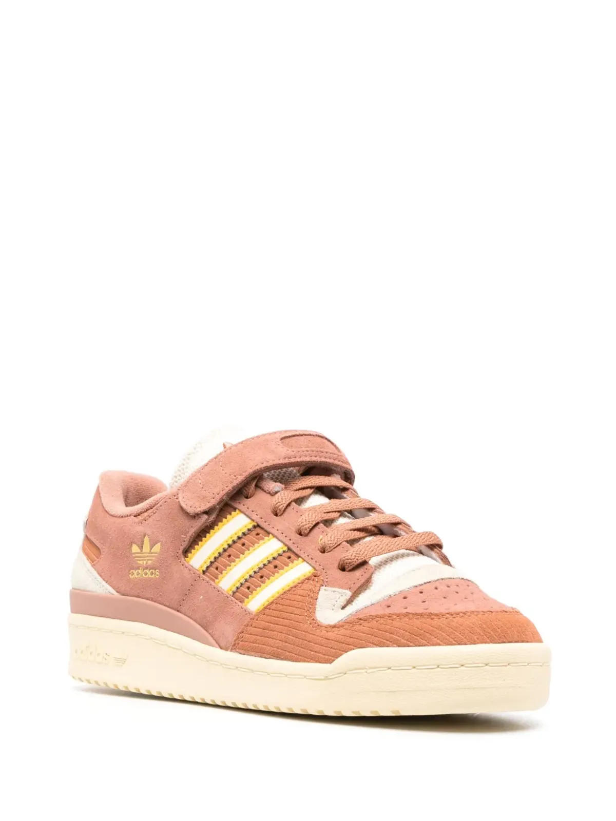 adidas フォーラム84 スエード ローカット スニーカー - CLAY STRATA / CREAM WHITE / BOLD GOLD - 画像2