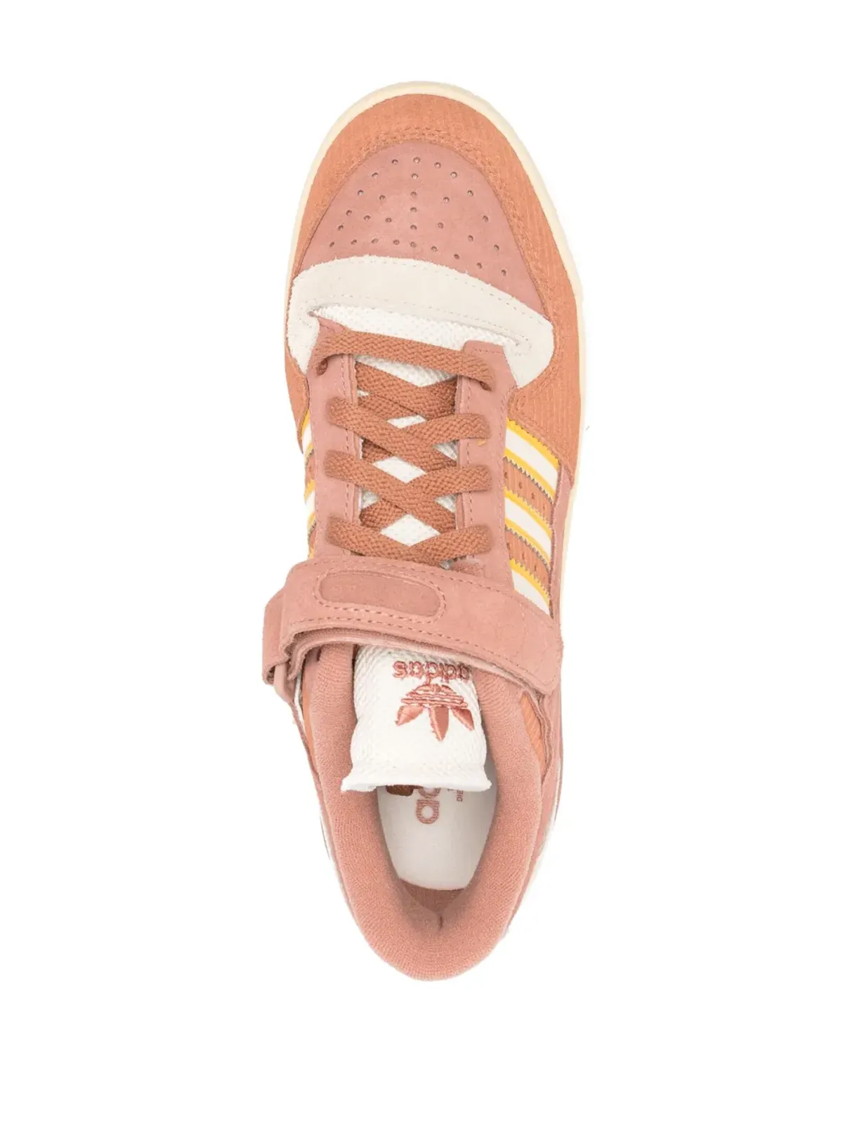adidas フォーラム84 スエード ローカット スニーカー - CLAY STRATA / CREAM WHITE / BOLD GOLD - 画像4