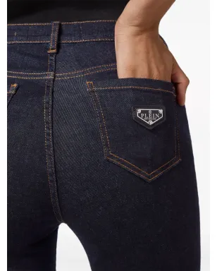 Philipp Plein ロゴプレート入り ストレッチコットン スキニージーンズ - ブラック - サムネイル5
