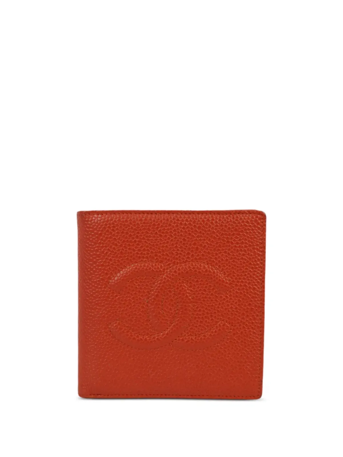CHANEL ビンテージ 1998 CC 二つ折り レザー ウォレット - レッド - 画像1
