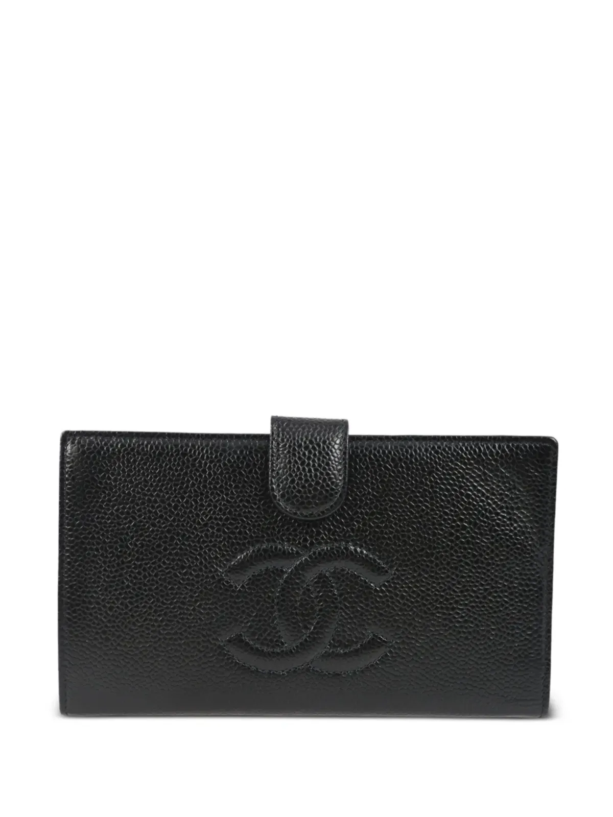 CHANEL ビンテージ 2000 CC レザー ウォレット - ブラック - 画像1