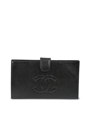 CHANEL ビンテージ 2000 CC レザー ウォレット - ブラック - サムネイル1