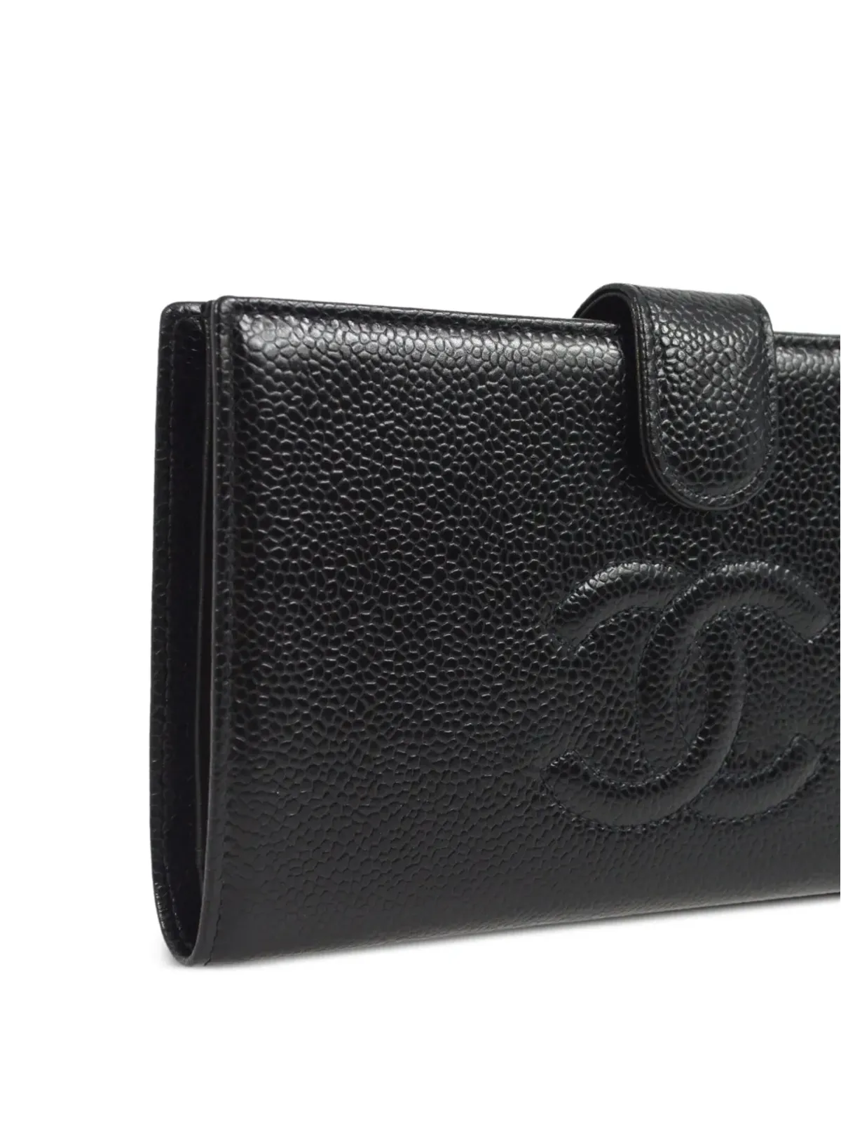 CHANEL ビンテージ 2000 CC レザー ウォレット - ブラック - 画像3