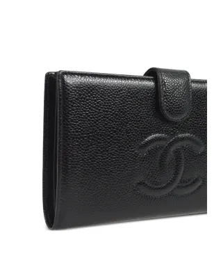 CHANEL ビンテージ 2000 CC レザー ウォレット - ブラック - サムネイル3
