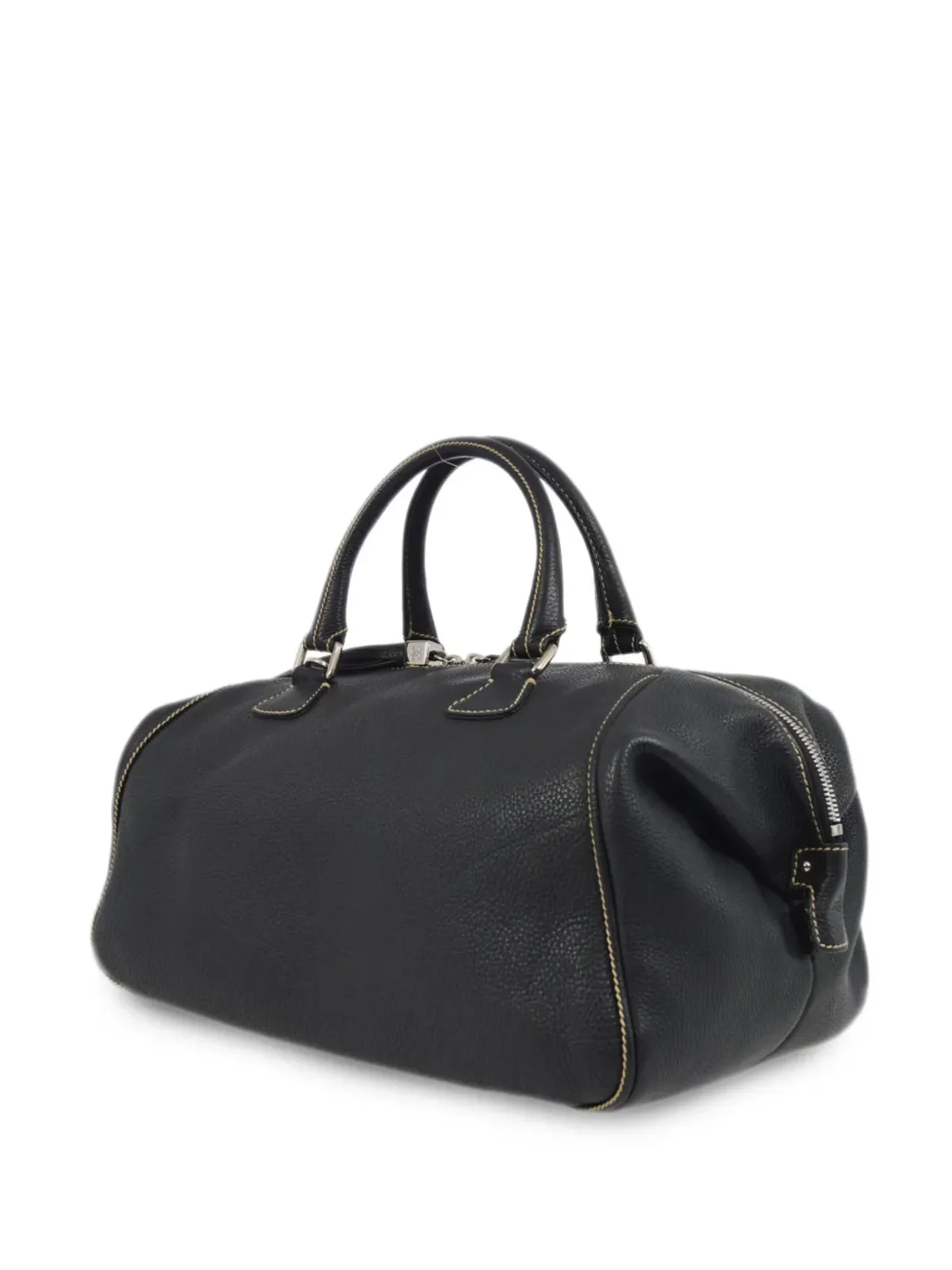 CHANEL ビンテージ 2003 フリンジ レザー ダッフルバッグ ブラック - 画像2