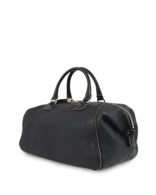 CHANEL ビンテージ 2003 フリンジ レザー ダッフルバッグ ブラック - サムネイル2