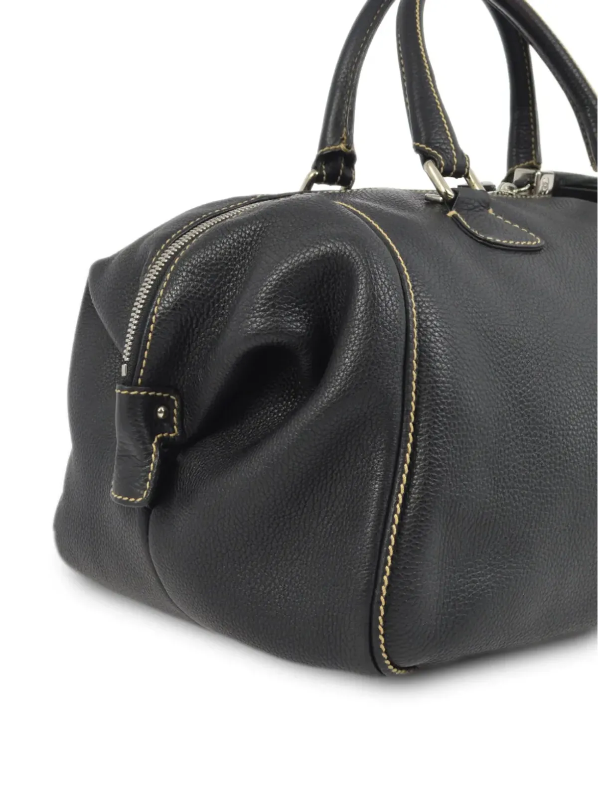 CHANEL ビンテージ 2003 フリンジ レザー ダッフルバッグ ブラック - 画像3