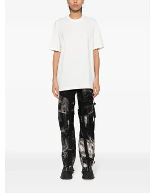 Y-3 クラシック チェスト ロゴ コットン Tシャツ - ネチュラル - サムネイル3