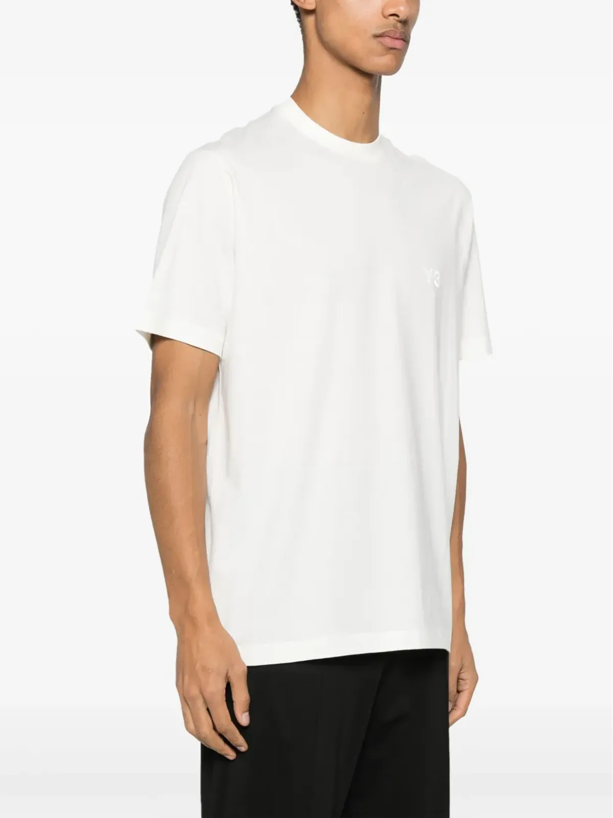 Y-3 クラシック チェスト ロゴ コットン Tシャツ - ネチュラル - 画像4