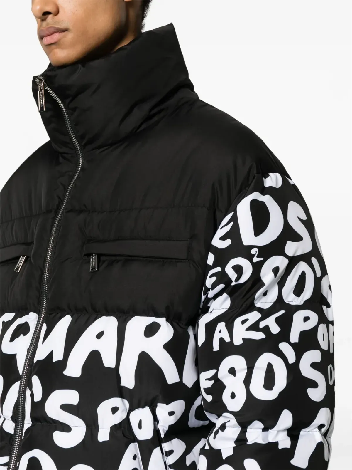 DSQUARED2 D2 Pop 80年代 ツートーン パディッド ジャケット - ブラック - 画像5