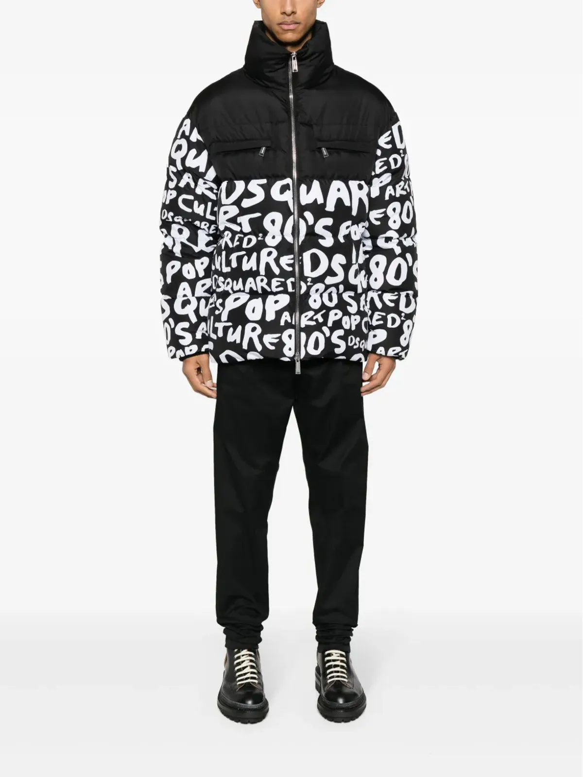 DSQUARED2 D2 Pop 80年代 ツートーン パディッド ジャケット - ブラック - 画像2
