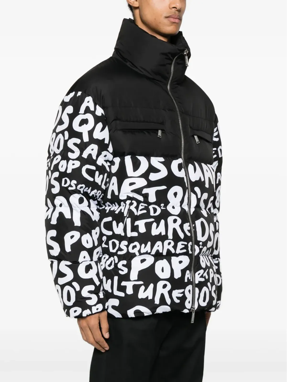 DSQUARED2 D2 Pop 80年代 ツートーン パディッド ジャケット - ブラック - 画像3