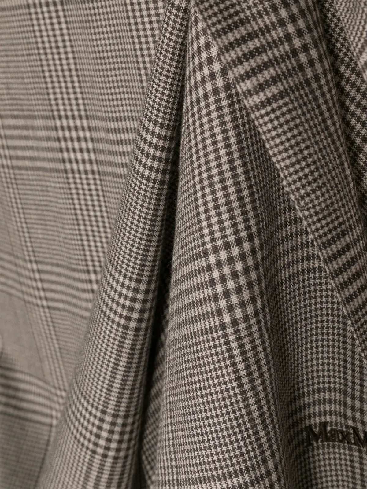 Max Mara プリンスオブウェールズチェック ウールストール ブラウン - 画像3