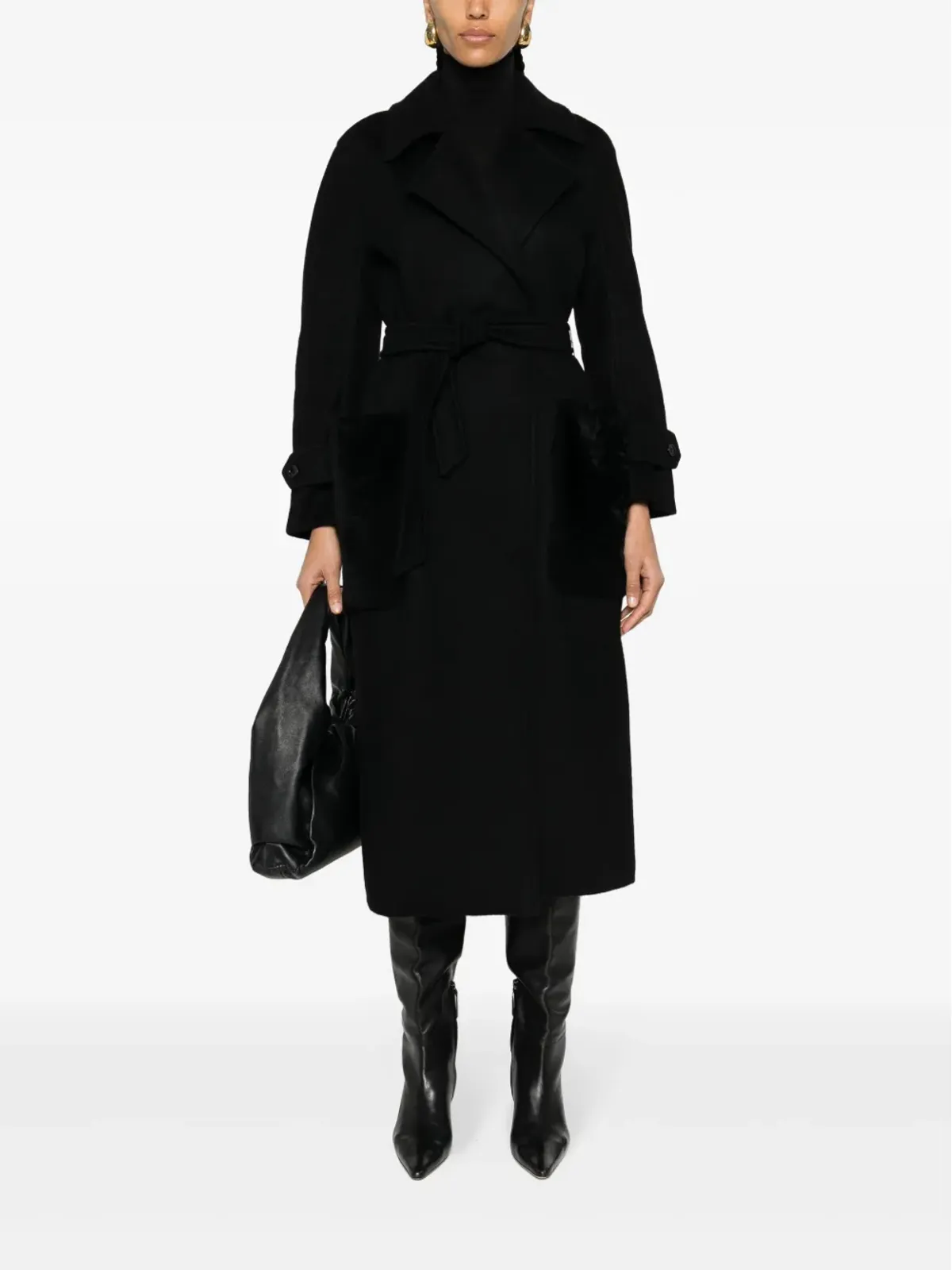Max Mara Magia ベルテッド カシミア コート - 画像2