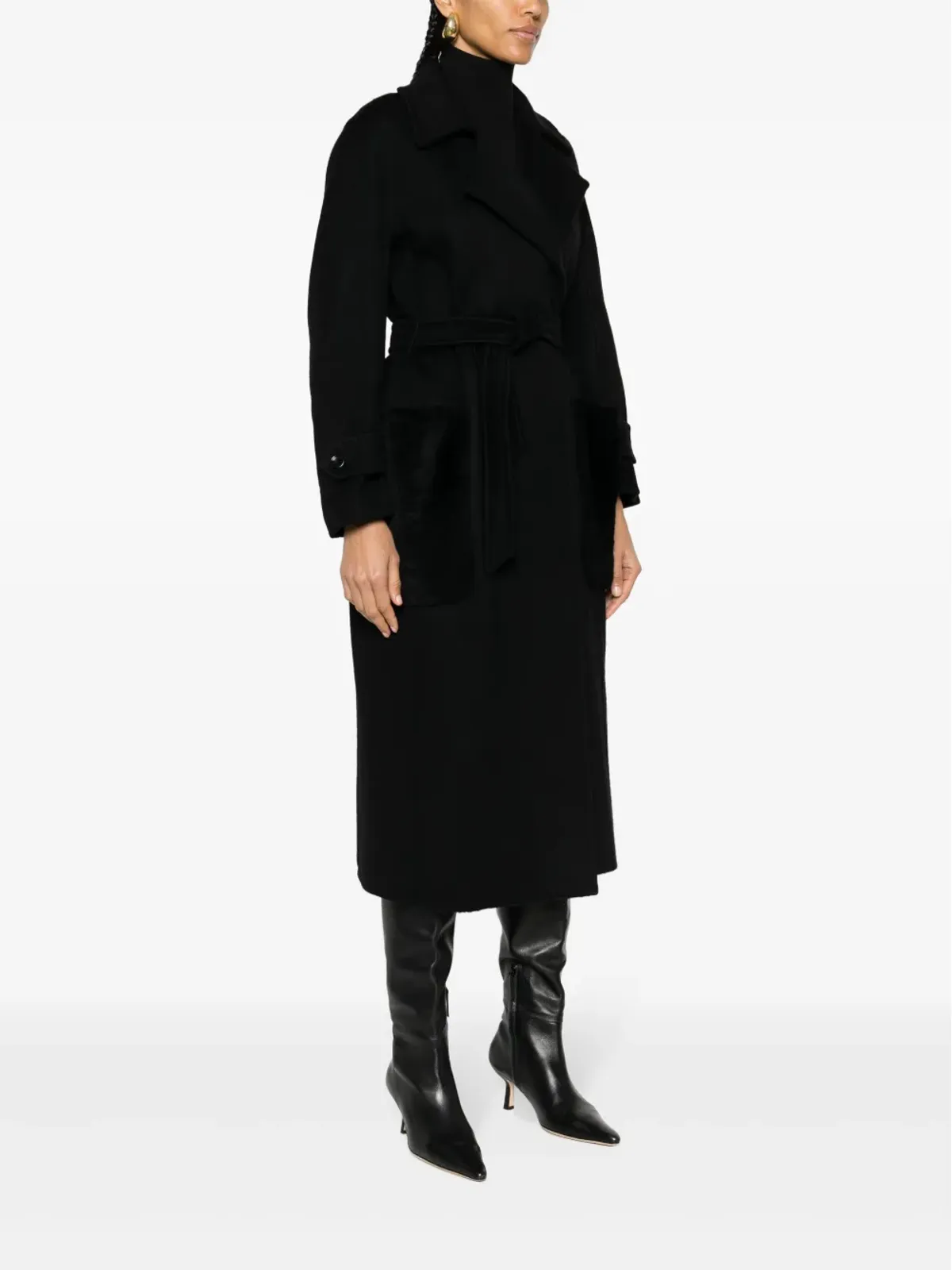Max Mara Magia ベルテッド カシミア コート - 画像3