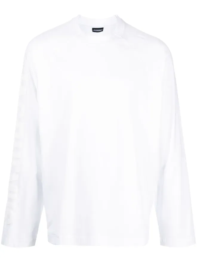 JACQUEMUS Jacquemus Le T-shirt Typo ロングスリーブトップ - ホワイトの商品画像