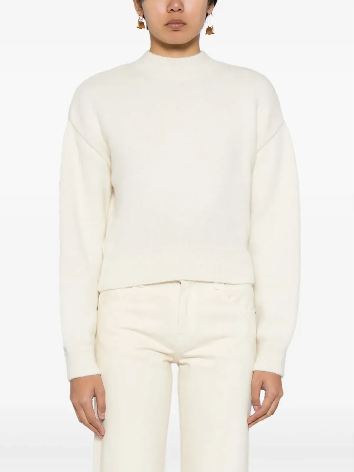 Jacquemus ロゴ入りインターシャセーター - ニュートラル系 - 画像3