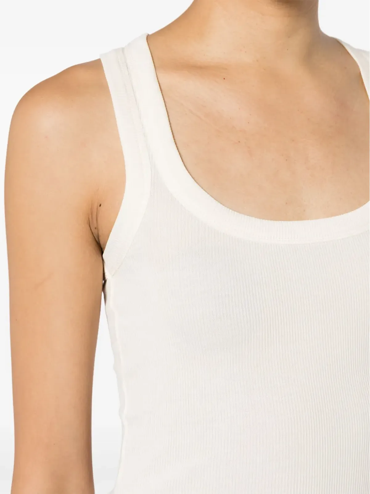 Jacquemus グロスグレイン コットン タンクトップ - ニュートラルカラー - 画像5