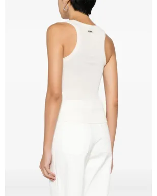 Jacquemus グロスグレイン コットン タンクトップ - ニュートラルカラー - サムネイル4