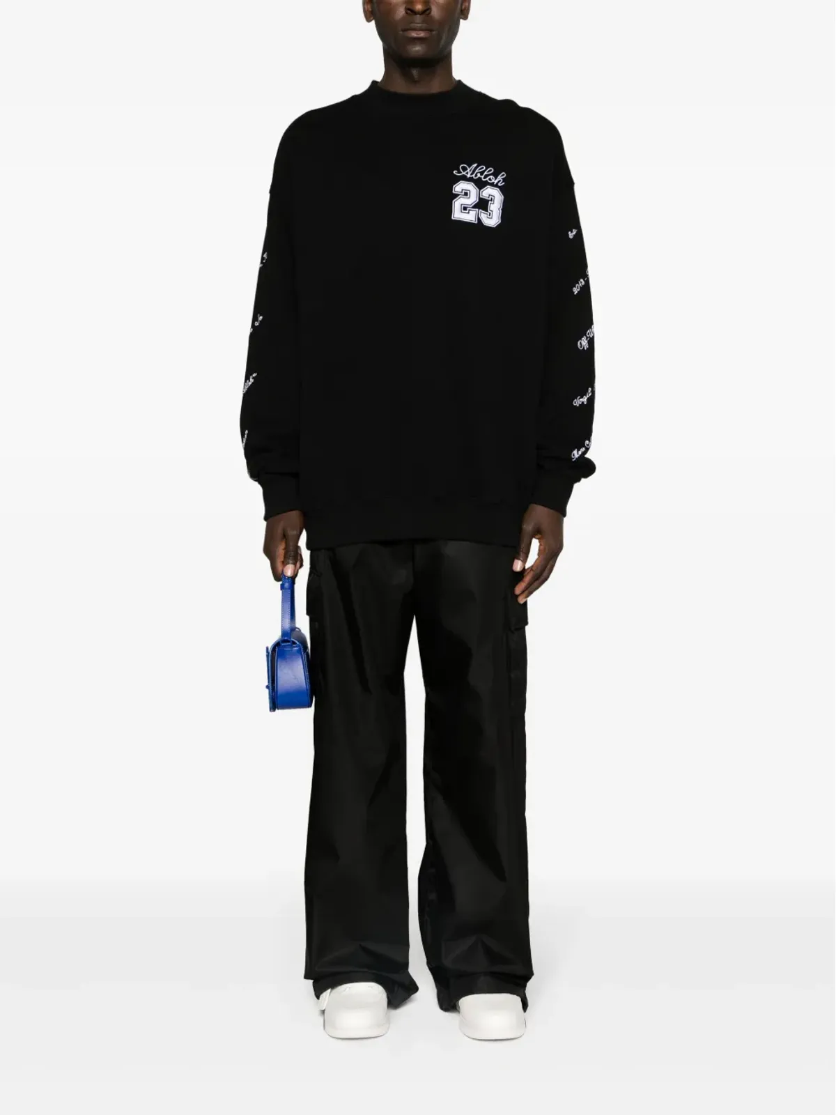 Off-White 23 ロゴ スケート コットン スウェットシャツ - ブラック - 画像2