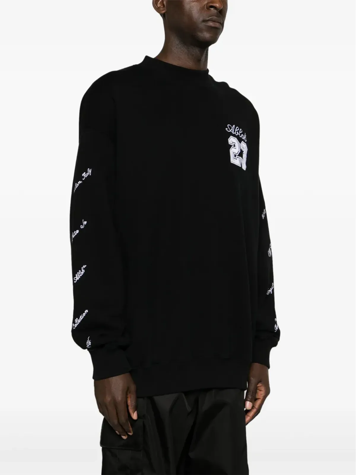 Off-White 23 ロゴ スケート コットン スウェットシャツ - ブラック - 画像3