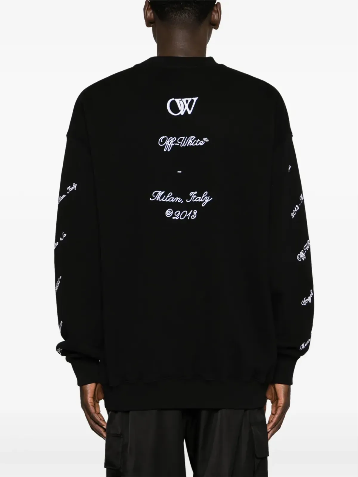 Off-White 23 ロゴ スケート コットン スウェットシャツ - ブラック - 画像4