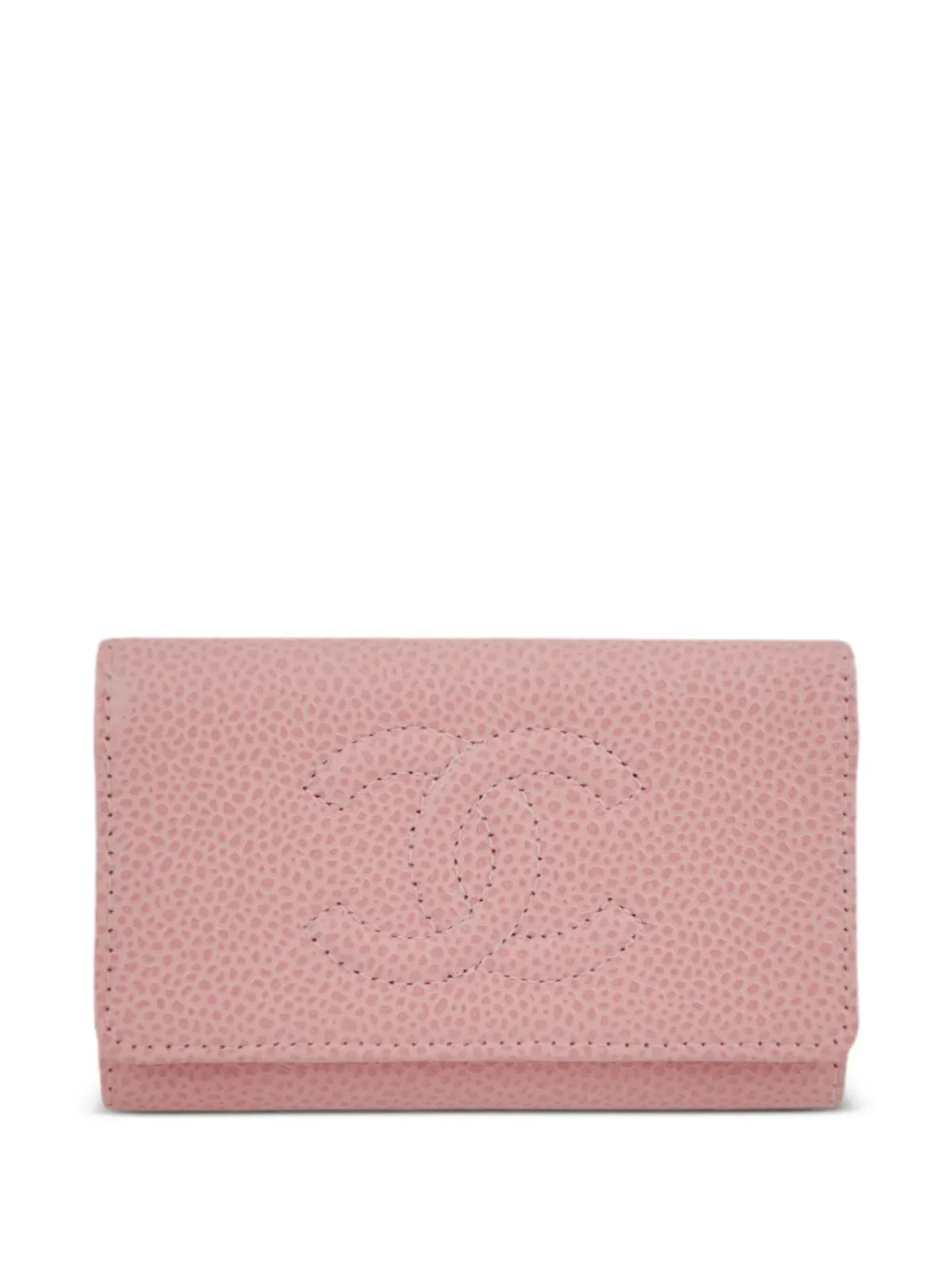 CHANEL ビンテージ 2023 CCレザー キーケース ピンク - 画像1