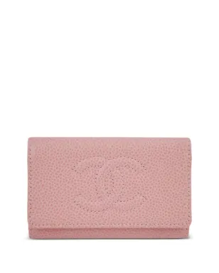 CHANEL ビンテージ 2023 CCレザー キーケース ピンク - サムネイル1