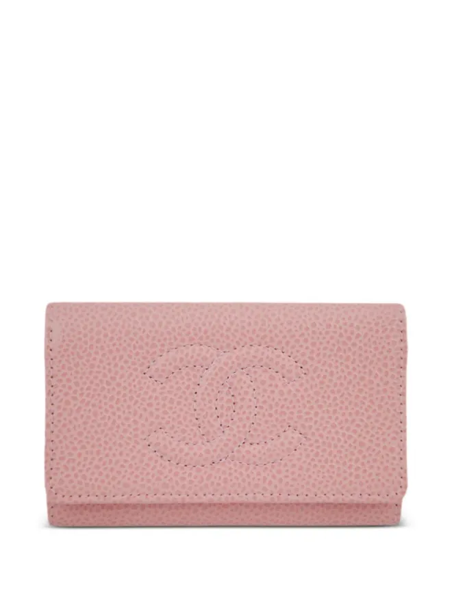 CHANEL Pre-Owned CHANEL ビンテージ 2023 CCレザー キーケース ピンクの商品画像