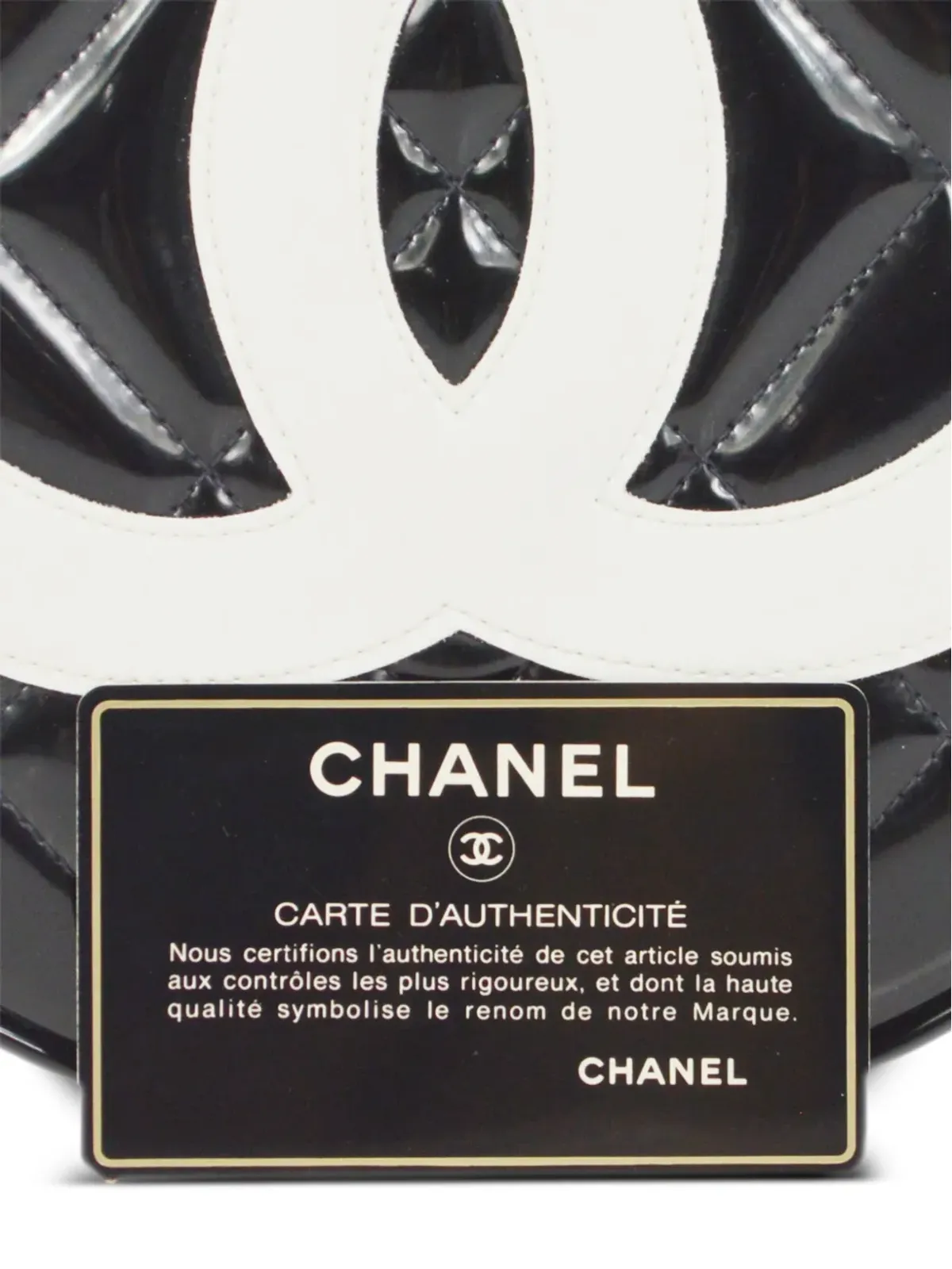 CHANEL ビンテージ 1994 CC ラウンド バニティハンドバッグ - ブラック - 画像5