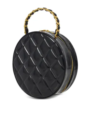 CHANEL ビンテージ 1994 CC ラウンド バニティハンドバッグ - ブラック - サムネイル2