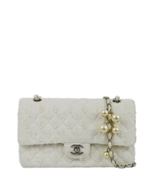 CHANEL ビンテージ 2005年製 ミディアム ダブルフラップ ショルダーバッグ - ホワイト - サムネイル1