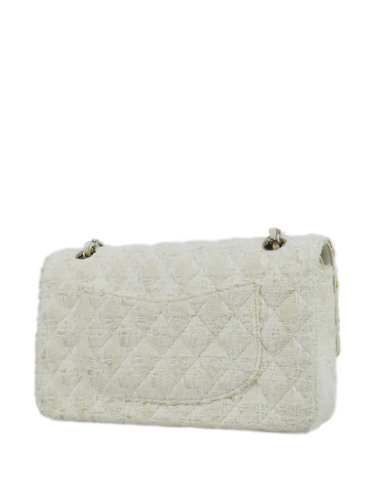 CHANEL ビンテージ 2005年製 ミディアム ダブルフラップ ショルダーバッグ - ホワイト - 画像2