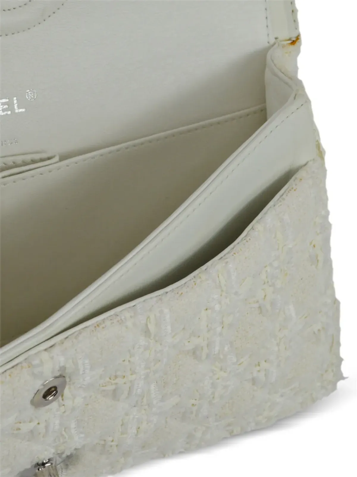 CHANEL ビンテージ 2005年製 ミディアム ダブルフラップ ショルダーバッグ - ホワイト - 画像4
