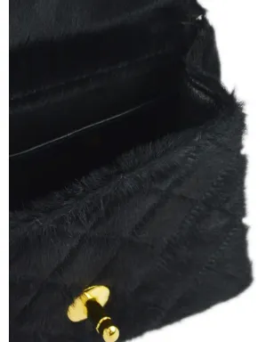 CHANEL ビンテージ 1992年 ミニスクエア ハンドバッグ - ブラック - サムネイル4