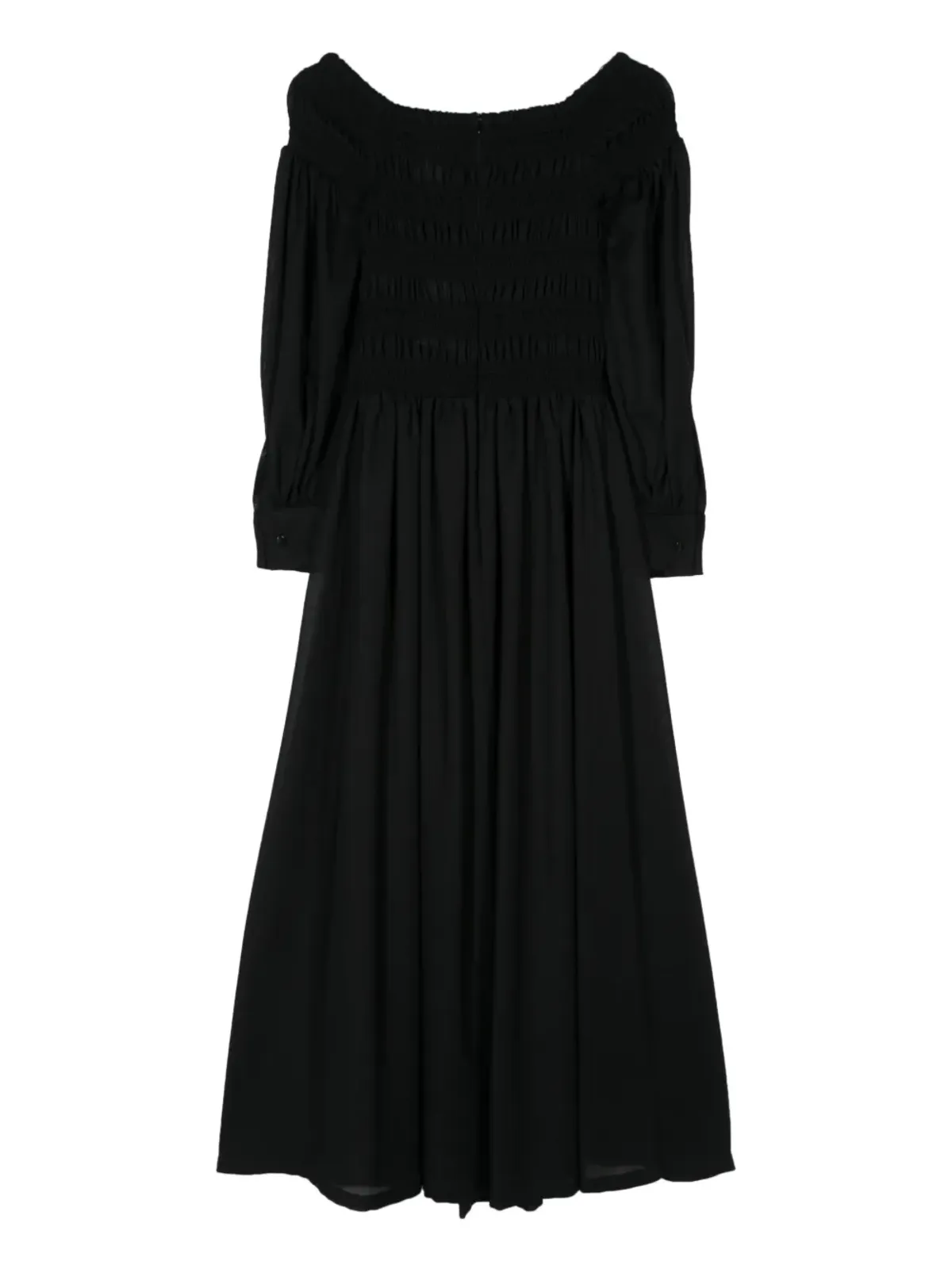 Max Mara スモックパネル ウール マキシドレス - ブラック - 画像2