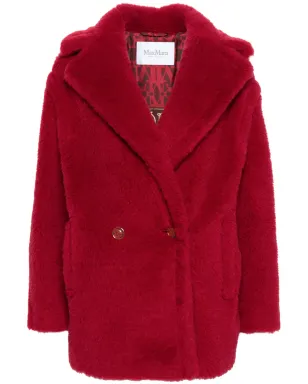 Max Mara ショート テディ風フェイクシアーリング コート - レッド - サムネイル1