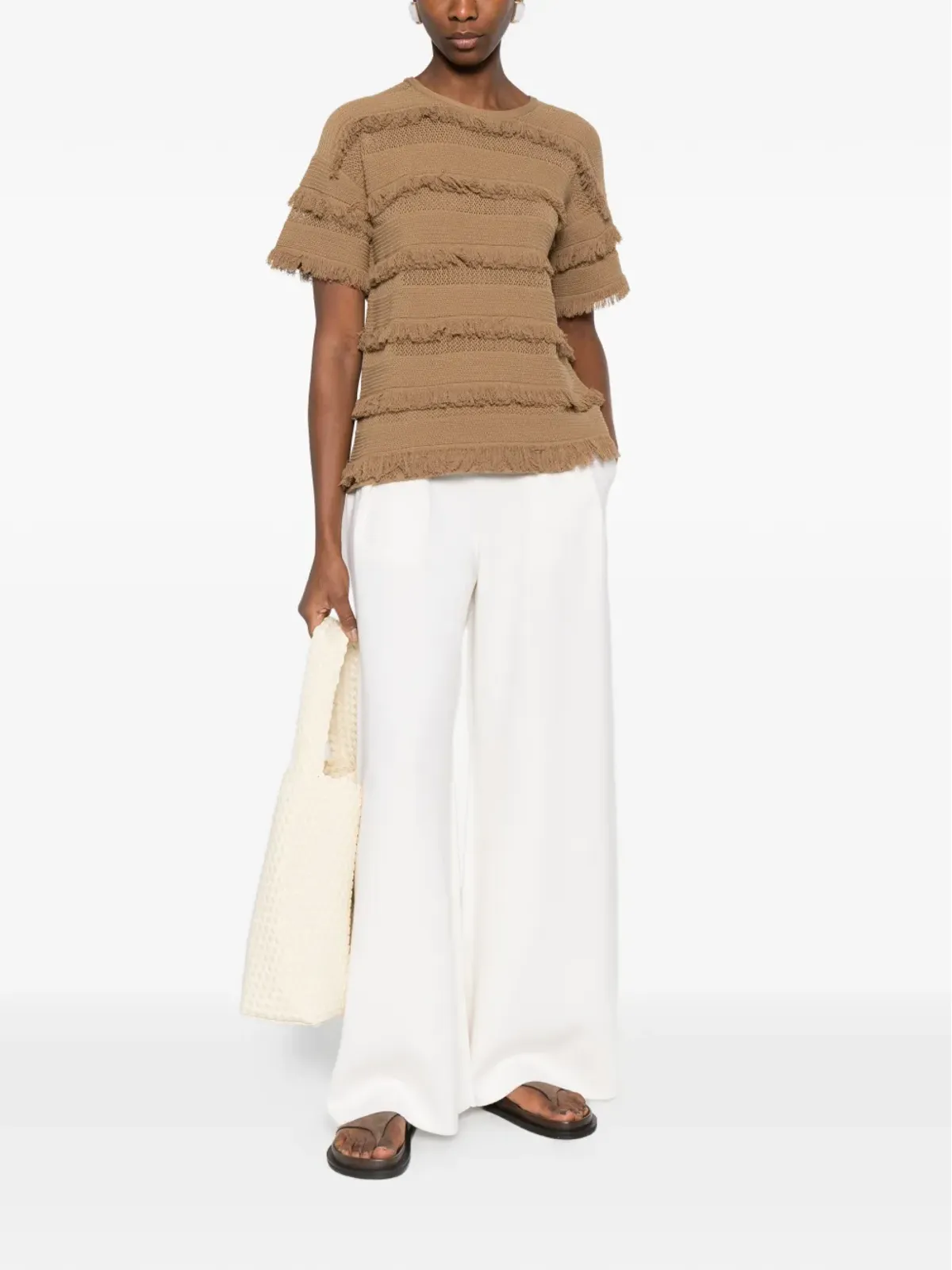 Max Mara ロゴ刺繍入りニットパンツ - 画像2