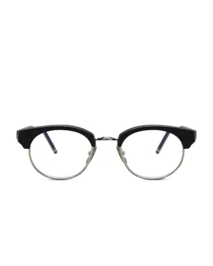 Thom Browne Eyewear オーバルフレーム眼鏡 - ブラック - サムネイル1