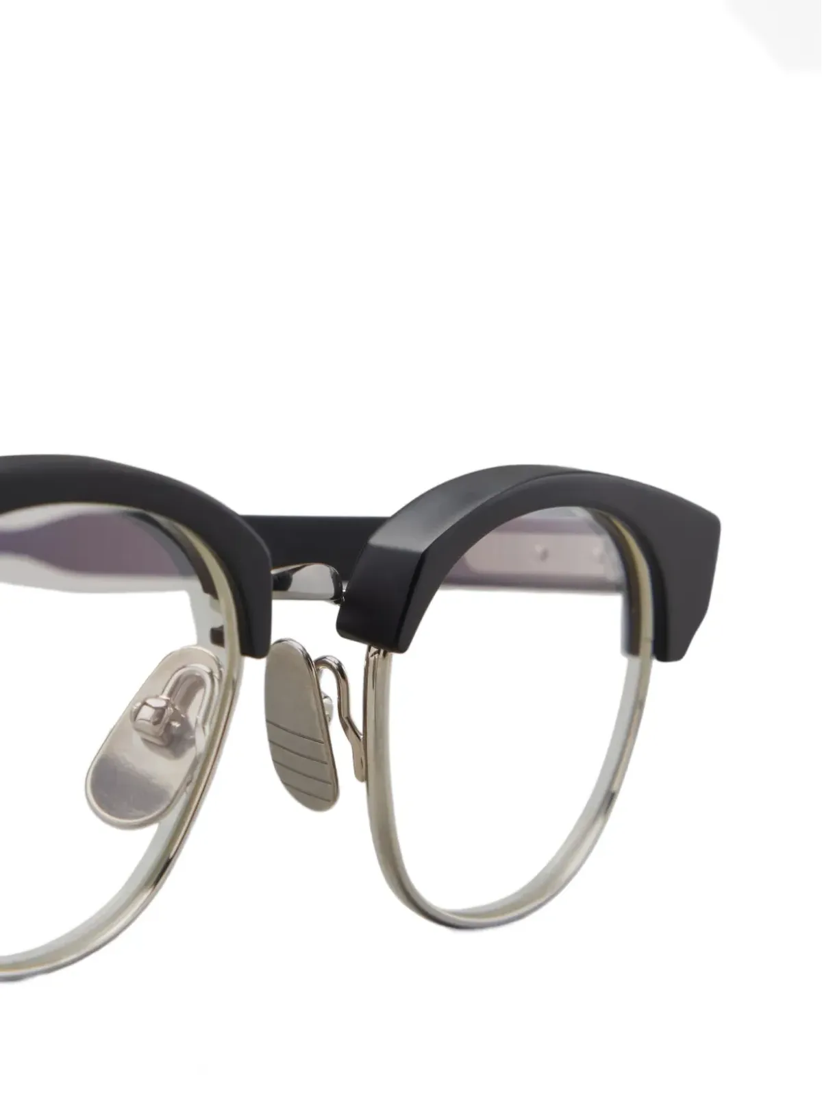Thom Browne Eyewear オーバルフレーム眼鏡 - ブラック - 画像3