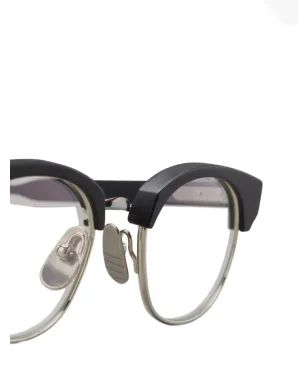 Thom Browne Eyewear オーバルフレーム眼鏡 - ブラック - サムネイル3