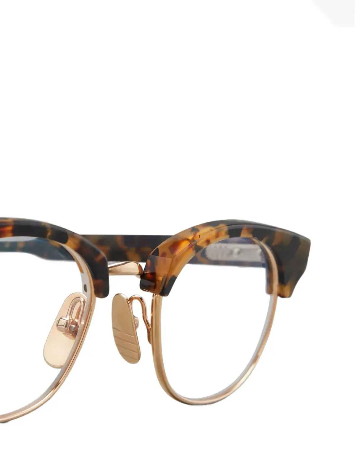 Thom Browne Eyewear べっこう柄の丸形フレーム眼鏡 - 画像3